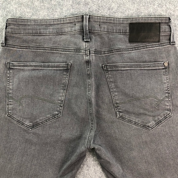Mavi Jake Slim Leg Mens Jeans 33x30 Dark Grey Denim - Picture 4 of 16